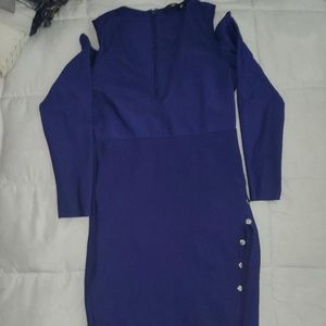 Deep Purple Midi Bandage Dress